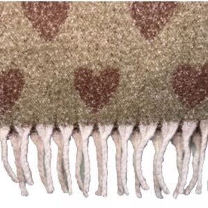 Fadivo New York Super Soft Reversible Heart Print Scarf | NWT